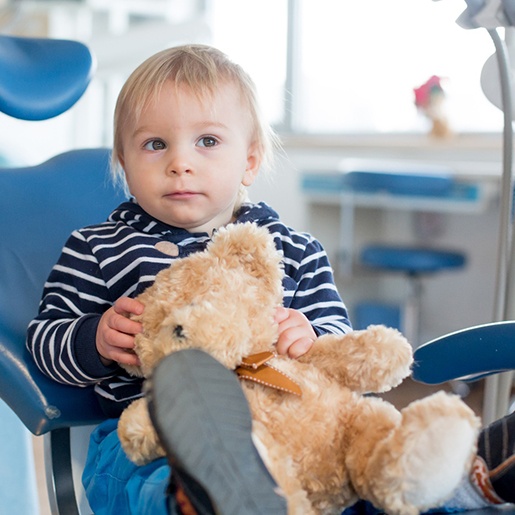 Toddler at dentist in Willow Park